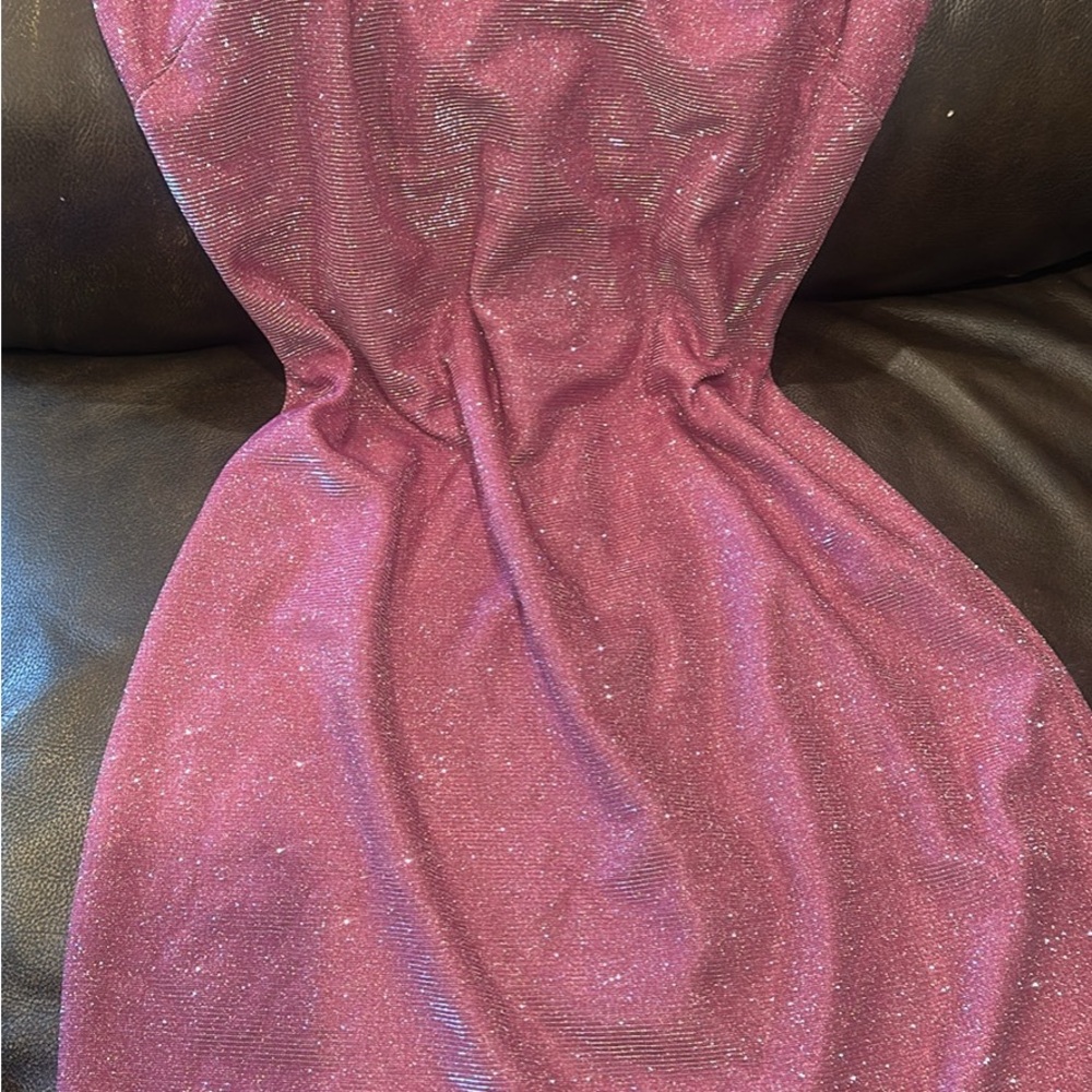 Chic Glitter Mini Dress in Pink
